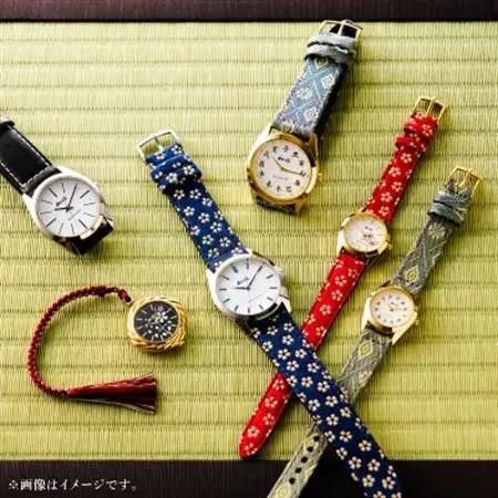 【和心】和素材を取り入れた個性ある日本製レディース腕時計　WA-001L-G_装飾品・工芸品  服飾小物   家電製品 時計  _【1133080】