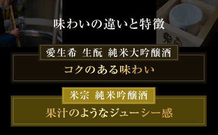 【3回定期便】 日本酒 愛生希純米大吟醸・米宗純米吟醸 セット[AEAC018]