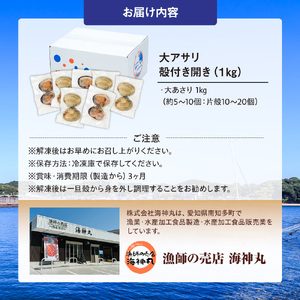 訳あり 大アサリ あさり アサリ 貝 魚貝 1kg 愛知県 南知多町