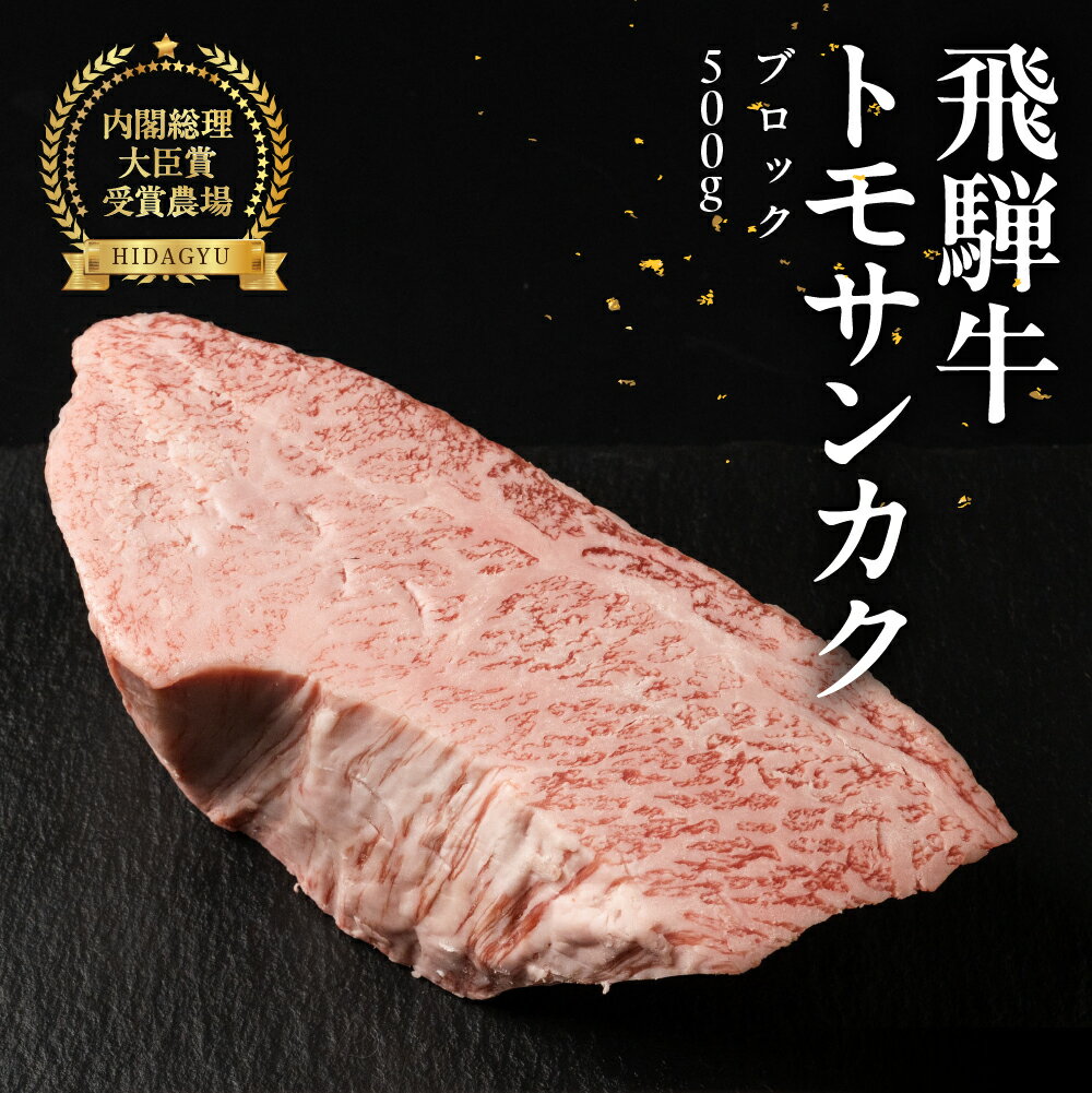 【ふるさと納税】飛騨牛トモサンカクブロック 500g 国産 牛肉 ブランド牛 牛 ともさんかく お肉 おにく 塊肉 おすすめ 【冷凍配送】