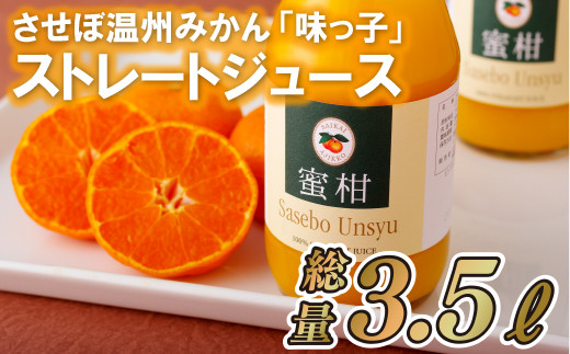 【 国産 】 みかん ジュース セット 【 味っ子 】 ブランドみかん オレンジジュース ストレートジュース 高級 ギフト 贈答 長崎県 佐世保市