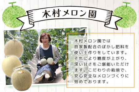 【2026年分 予約】 オレンジの果肉メロン「レノンハート」2玉 (合計約2.8kg以上) 2026年4月下旬～発送 令和8年 予約 フルーツ 果物 高糖度 めろん なめらか 果肉 贈り物 赤肉 メロ