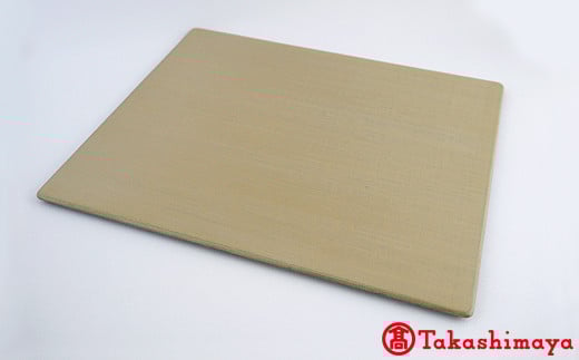 〈輪島キリモト〉漆布みせ長方プレート・大（白） [高島屋選定品]