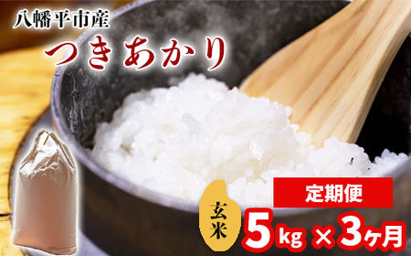 新米 先行予約 【令和8年産】 つきあかり 玄米 5kg ×3ヶ月定期便 《2026年11月より順次発送開始予定》 ／ げんまい 岩手県産 中沢農産