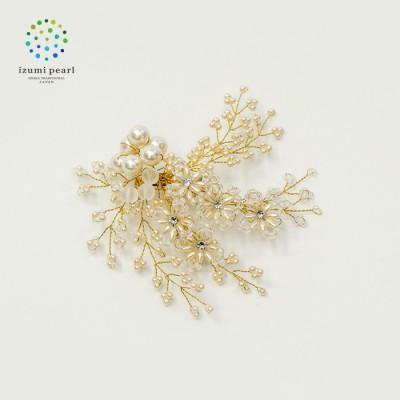 ふるさと納税 和泉市 「舞白」ましろ　パールコサージュ(ホワイト)AN139