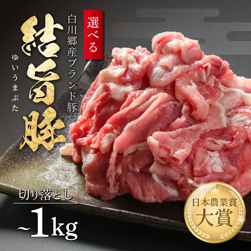 【ふるさと納税】選べる 結旨豚 切落とし 500g 1kg 冷凍真空パック | 肉 お肉 豚肉 国産 切り落とし 切落し 薄切り 訳あり 白川郷 岐阜県 白川村 ブランド豚 人気 おすすめ ギフト 飛騨高山ミート 5000円 ～ [MS005]