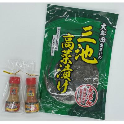 ふるさと納税 大牟田市 大牟田生まれの三池高菜漬けと大蛇のなみだと大蛇の火吹