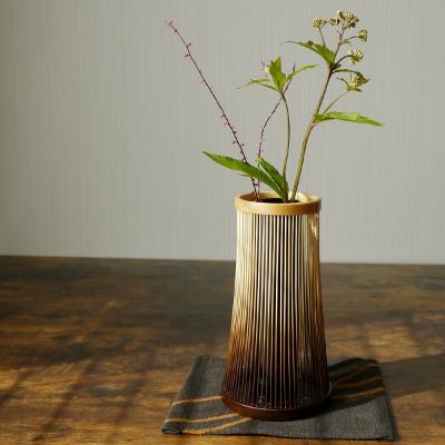 ふるさと納税 静岡市 駿河竹千筋細工花器 「真富士」(まふじ)