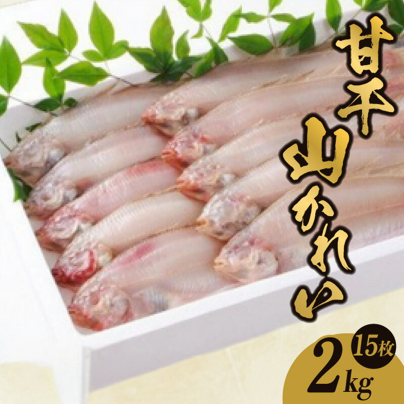 【ふるさと納税】【干物 甘干し山かれい2kg（15枚入り）冷凍】 あっさりとした淡泊な味わいで幅広く料理に利用できます 唐揚げに最適 ポン酢との相性は抜群 素材の良さ抜群 伝統の技術 兵庫県 香美町 香住 大人気 蔵平水産 08-06