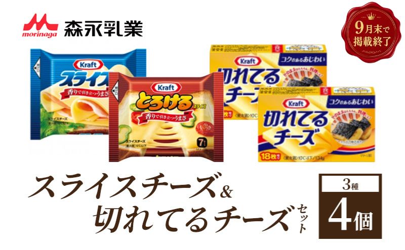 【9月30日までの掲載】スライスチーズ＆切れてるチーズセット3種4個 詰め合わせ セット 食べ比べ 乳製品 おやつ おつまみ スイーツ デザート 冷蔵 冷蔵配送 神奈川県 綾瀬市