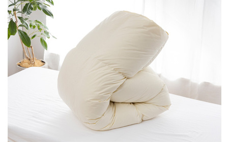 No.414 羽毛本掛ふとん　シングル＜フランス産ホワイトダックダウン85％＞（秩父市内産）