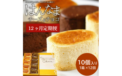 【12回定期便】はんなまチーズ5個・はんなまちょこ5個(H-32)
