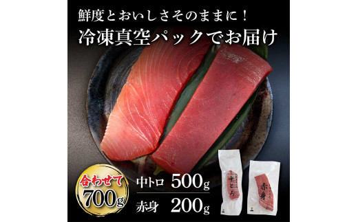 本鮪 中トロ500g・赤身200g 合せて700g セット