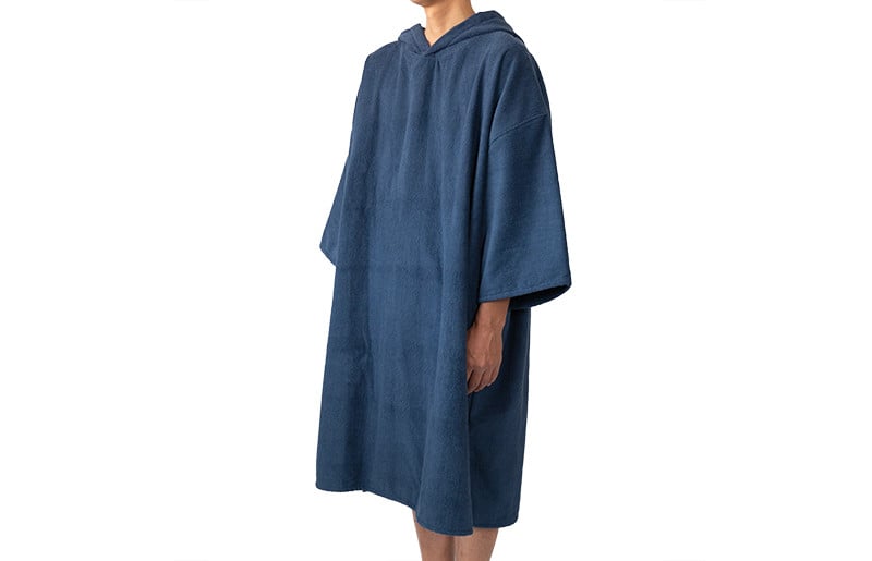【スピード発送】泉州タオル サウナポンチョ（ネイビー） G2120