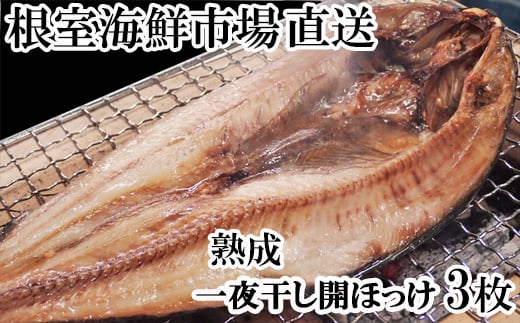 
            G-28005 根室海鮮市場＜直送＞開きほっけ一夜干し3枚
          