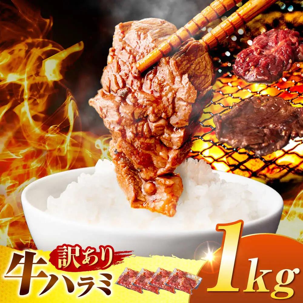 【訳あり】ハラミ 1kg(250g×4）[AVBO008] はらみ 焼肉 