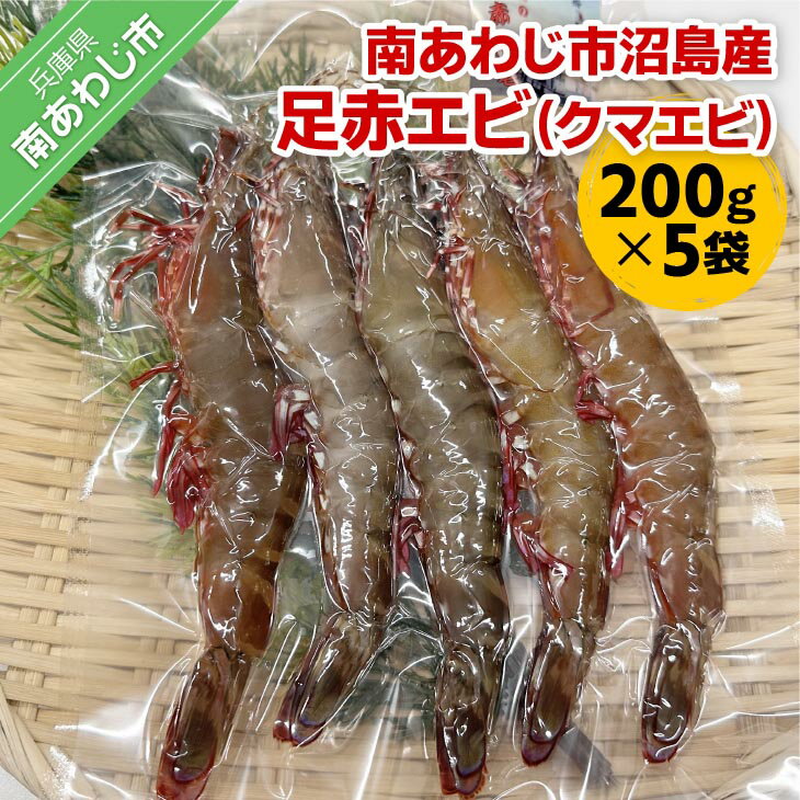 【ふるさと納税】 【沼島産】足赤エビ（クマエビ）200g×5袋