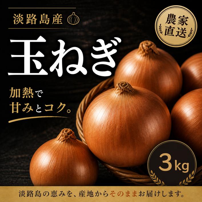 淡路島産たまねぎ　3kg 兵庫県 洲本市 淡路島