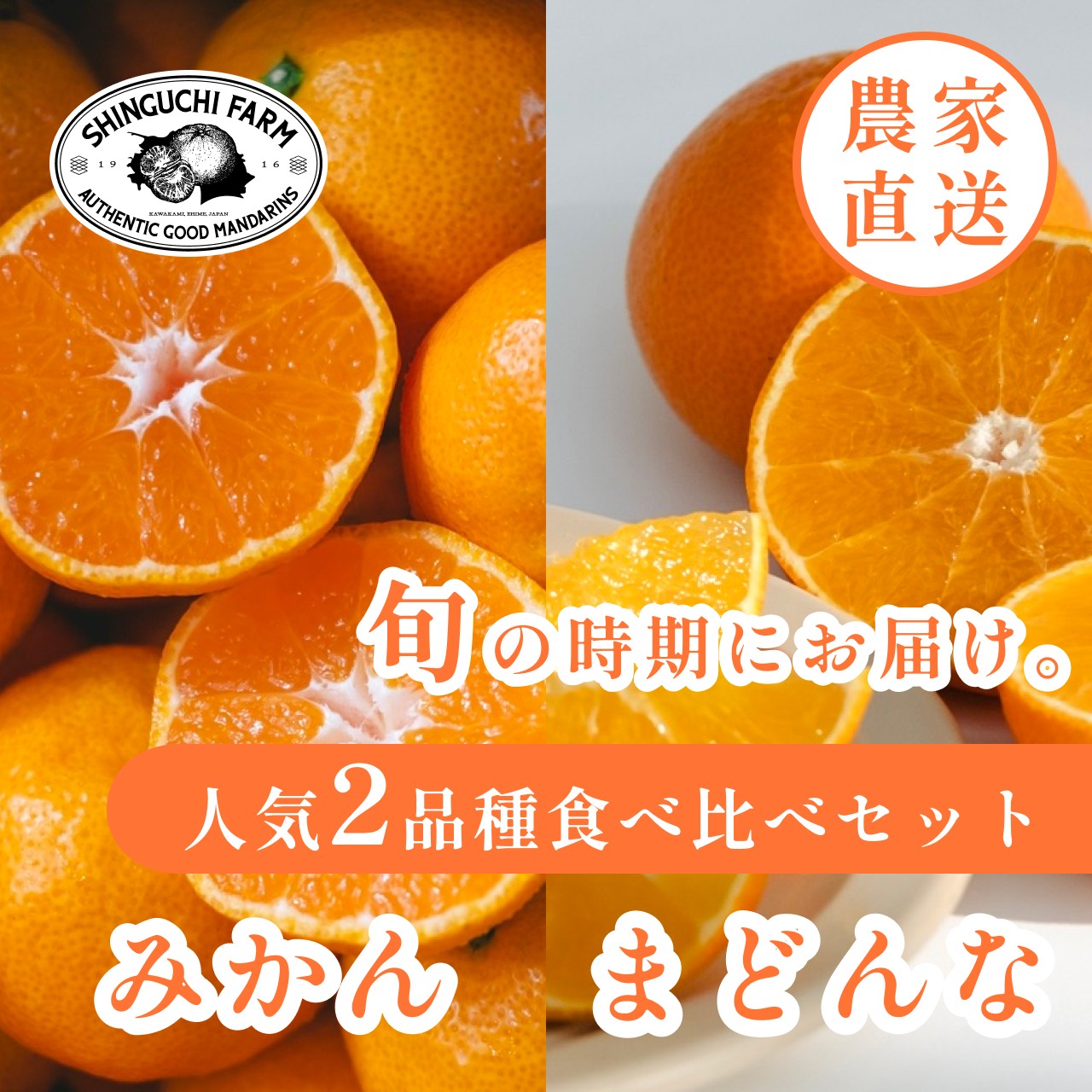 
                  【発送月固定定期便】愛媛フルーツ旬の柑橘 みかん・まどんな 各2kg【E70-77】全2回【4067784】 YWTK076
                