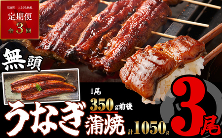 うなぎ蒲焼 無頭 3尾 定期便 3回 | うなぎ蒲焼