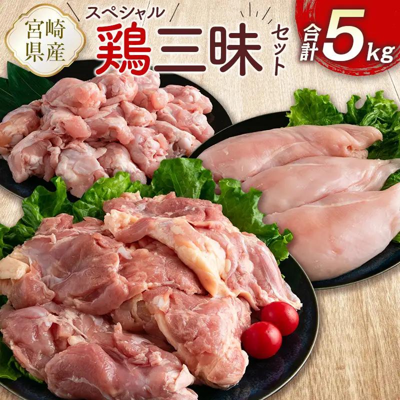 宮崎県産鶏肉 スペシャル鶏三昧セット 合計5kg【B607-2505】