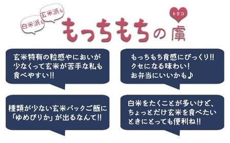 【24回定期便　玄米パックご飯】北海道産ゆめぴりか使用 150g×24個入り やわらかい玄米ごはん レトルト 玄米 パックライス レンジ 保存食 非常食 防災 キャンプ ごはん 玄米 一人暮らし 備蓄