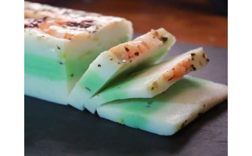 1348　 洋菓子ミルフィーユをイメージした創作かまぼこ「カマフィーユ」海鮮バジル