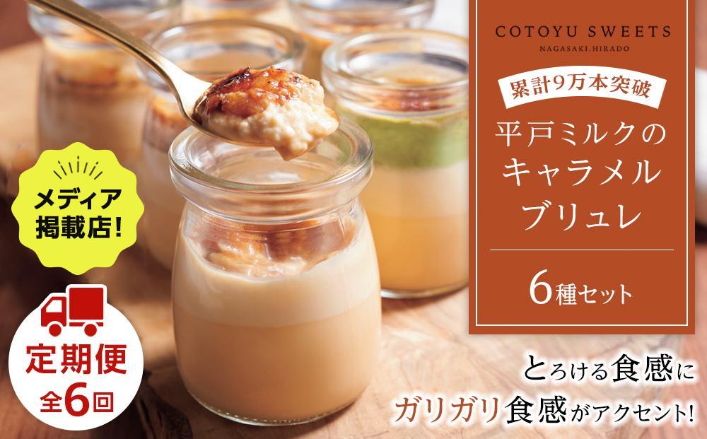 【AB993】【定期便／全6回】平戸ミルクの キャラメル ブリュレ 6種セット / 心優 －Cotoyu Sweets－