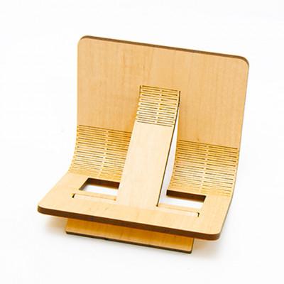 ふるさと納税 大木町 【国産/雑貨】スマホスタンド007 曲木 高さ約9cm《メープル色》(大木町) CK094