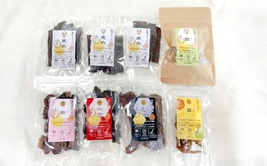 島根県益田産ジビエ使用 鹿・猪・内臓ジャーキー6種食べ比べセット〈Pet-sama〉【ジビエ 犬用 ペット おやつ ごほうび トッピング 無添加 国産】
