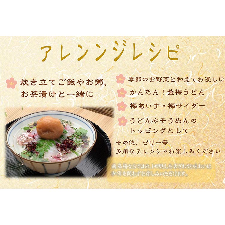 【定期便3回】紀州南高梅はちみつ極塩分約6％（850g）