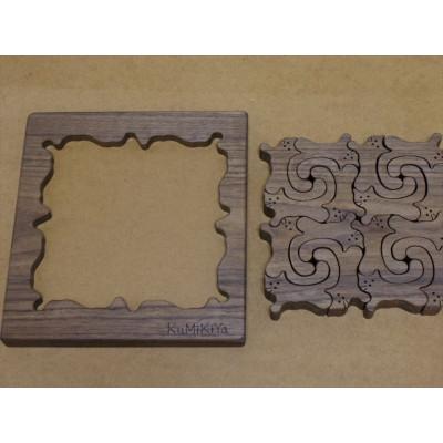 ふるさと納税 豊中市 猫の組み積み木　ウォルナット |  | 01