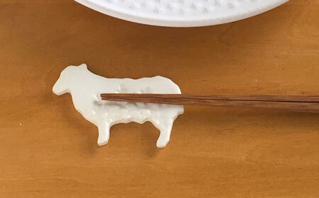 【美濃焼】 ひつじのカトラリーレスト 4点セット 多治見市 / みなかわねこ 羊 箸置き モノトーン[TFG006]