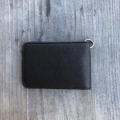 ふるさと納税 東広島市 広島ジビエレザー　東広島産天然鹿革二つ折りID/パスケース【01ブラック】 |  | 01