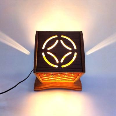 ふるさと納税 加茂市 ケヤキ無垢　組子小灯りスタンド |  | 03