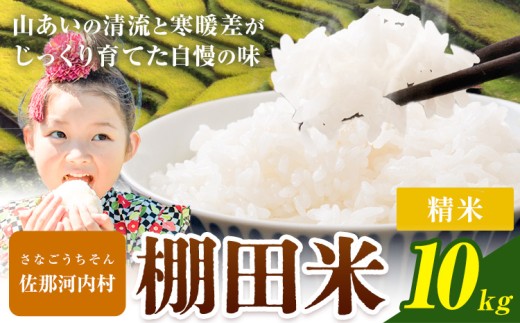 【先行予約】清流と寒暖差が生む村自慢の棚田米 精米 10kg《2026年11月以降順次出荷》徳島県 佐那河内村 お米 米 白米 送料無料