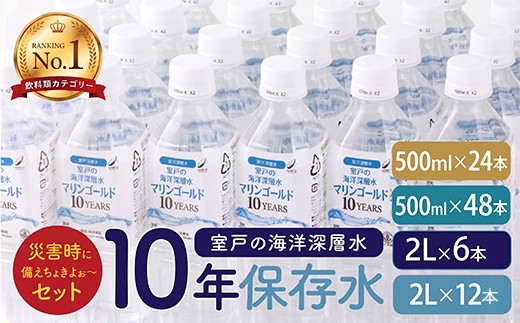 【１０年保存水】　災害時に備えちょきよぉ～セット　５００ｍｌ×２４本 ＿ 水・ミネラルウォーター 500ml ミネラルウォーター