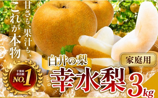 【常温便・訳あり（ご家庭用）】幸水　3kg　6～10玉