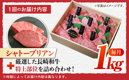 【6回定期便】【特上】長崎和牛焼肉[ECS015]焼肉定期便セット