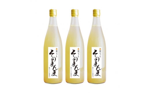 【009-40】飲む梨！！信州産　高級南水梨　100％そのまんまジュース　3本入　高い糖度の南水梨を使用！