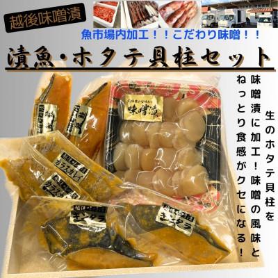ふるさと納税 南魚沼市 【魚市場直送】越後味噌漬　漬魚+ほたて貝柱セット