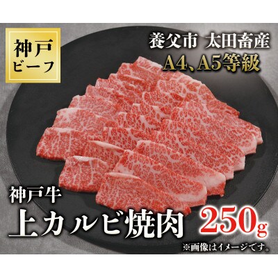 神戸牛　上カルビ焼肉　250g【配送不可地域：離島】