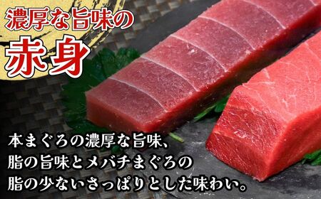 【本まぐろ・メバチ鮪】赤身 食べ比べ セット （各400g／計800g） | まぐろ 津久見市