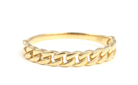 K18　チェーンリングタイプ　Ｒ4000-Ｙ　イエローゴールド【サイズ：5号～20号　（0.5号刻み対応可）】  リング YG ジュエリー 贈り物 ギフト プレゼント