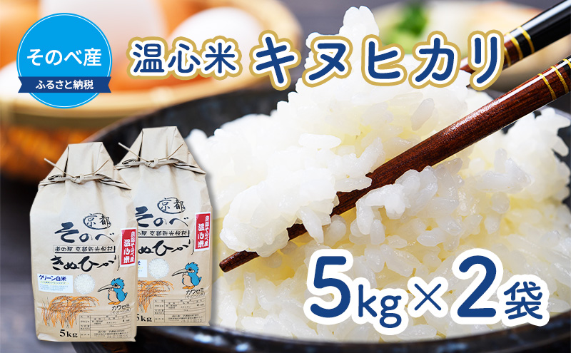 米 キヌヒカリ 5kg ×2袋 そのべ産 温心米 2024年度産 お米 10kg 単一原料米 きぬひかり 丹波 精米 白米 こめ コメ 京都