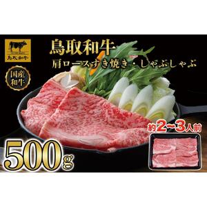 【4か月定期便】鳥取和牛肩ロースすき焼きしゃぶしゃぶ用500g 373|和牛