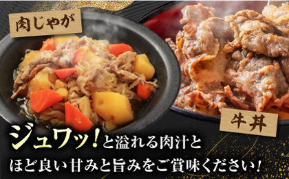 【12回定期便】あか牛サーロイン スライス 約400g（約200g×2pc）【吉里精肉】 [ZEW056]