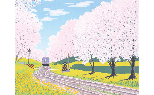 「のどか」【 版画 額付 小川手漉和紙 小暮真望 東松山 埼玉県 】