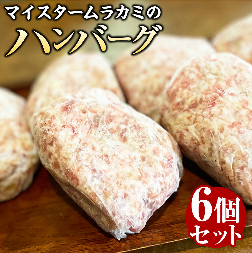 【ふるさと納税】マイスタームラカミのハンバーグ 6個セット 約150g×6個 計約900g ハンバーグ 冷凍ハンバーグ おかず 洋食 惣菜 手ごね 国産 冷凍 東京都 武蔵野市 送料無料