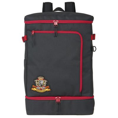 ふるさと納税 奈良市 スクエアバッグ27L 黒【エンブレム】 トラベルにも便利なリュック 681417